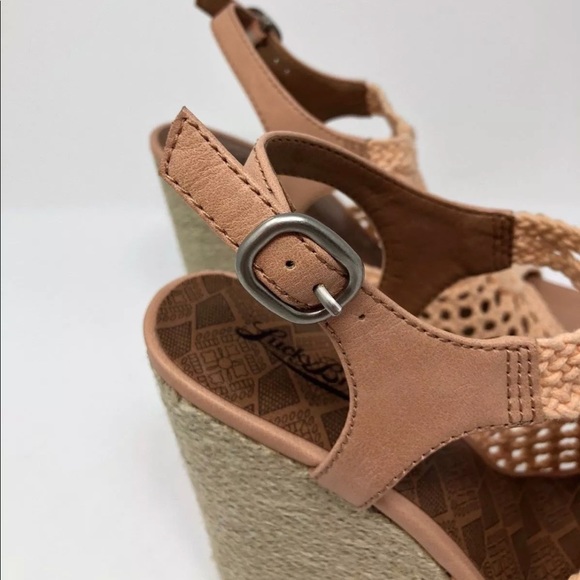 LUCKY BRAND Crochet Wedge Strap Heels Espadrilles - Picture 4 of 8